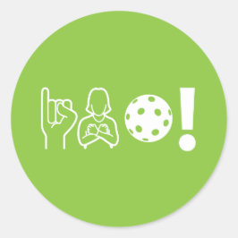 I Love Pickleball (Looer)ステッカーシート ラウンドシール