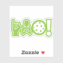 I Love Pickleball (Looer)ステッカー