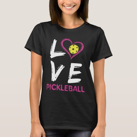 I Love Pickleball Pickle Ball Tee for Player Tシャツ (正面)