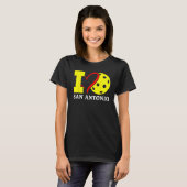 I Love Pickleball San Antonio Texas Tシャツ (正面フル)