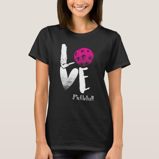 I Love Pickleball T-Shirt Funny Pickle Ball Tシャツ (正面)