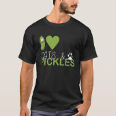 I Love Pickles & Cats  Pickle Vegetable Farming Ve Tシャツ (正面)