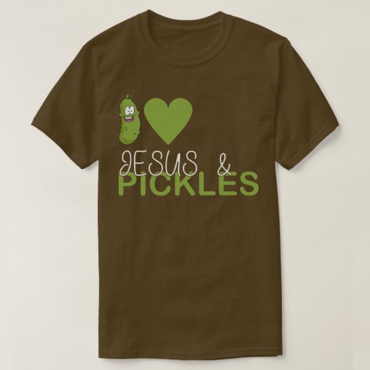 I Love Pickles & Jesus, Pickle Vegetable農業V Tシャツ (デザイン正面)