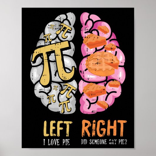 I Love Pie Pi Day Math Symbolsおもしろい先生スタッド ポスター (正面)