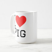 I love pig コーヒーマグカップ (正面左)