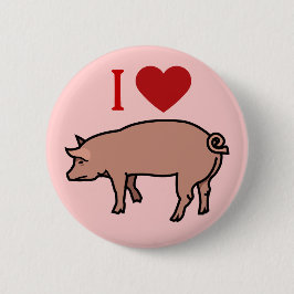 I LOVE PIGS 缶バッジ