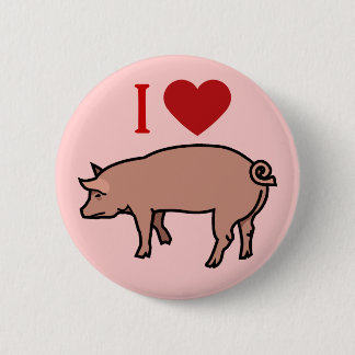 I LOVE PIGS 缶バッジ