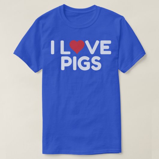 I Love Pigs Premium3039 Tシャツ (デザイン正面)