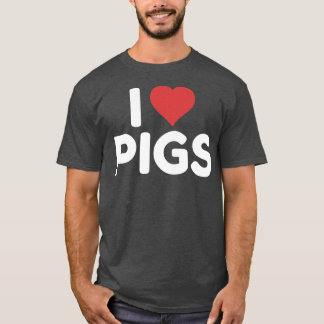 I Love Pigs Premium3041 Tシャツ