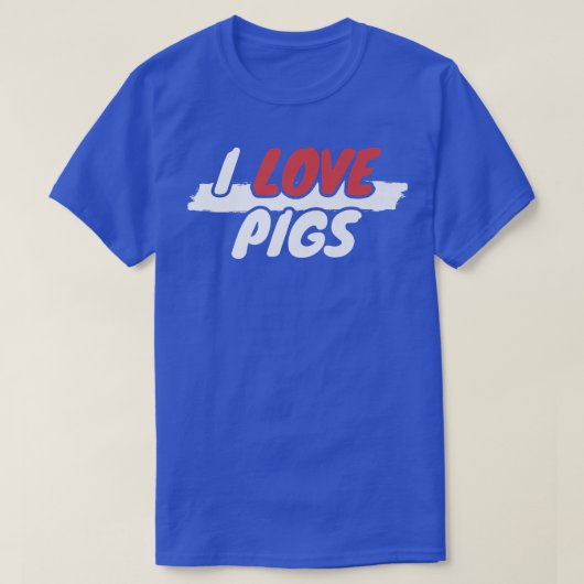 I Love Pigs Premium3043 Tシャツ (デザイン正面)