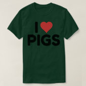 I Love Pigs Premium 3042 Tシャツ (デザイン正面)
