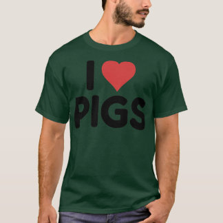 I Love Pigs Premium 3042 Tシャツ