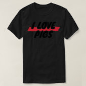 I Love Pigs Premium 3044 Tシャツ (デザイン正面)