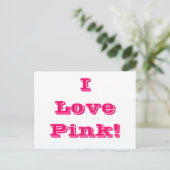 I Love Pinkはがき ポストカード (スタンド正面)