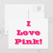 I Love Pinkはがき ポストカード (正面/裏面)