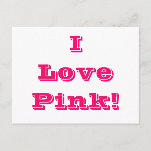 I Love Pinkはがき ポストカード (正面)