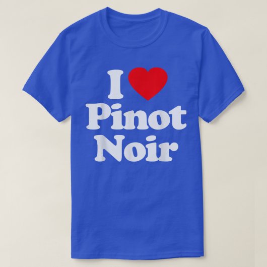 I Love Pinot Noir Heart _ Funny Tシャツ (デザイン正面)
