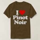 I Love Pinot Noir Heart _ Funny  Tシャツ (デザイン正面)