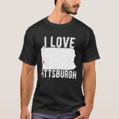 I Love Pittsburgh Pennsylvania for a Yinzer Tシャツ (正面)