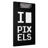 I Love Pixels,ギークデザイン，ピクセルアート クリップボード (右)
