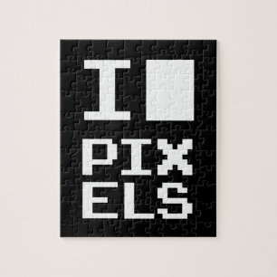 I Love Pixels,ギークデザイン，ピクセルアート ジグソーパズル