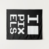 I Love Pixels,ギークデザイン，ピクセルアート タペストリー (正面(横))