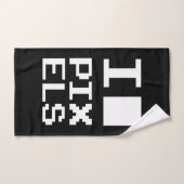 I Love Pixels,ギークデザイン，ピクセルアート ハンドタオル (ハンドタオル)