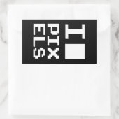 I Love Pixels,ギークデザイン，ピクセルアート 長方形シール (バッグ)