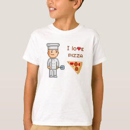 I Love Pizzaヴィンテージゲームピザシェフ Tシャツ