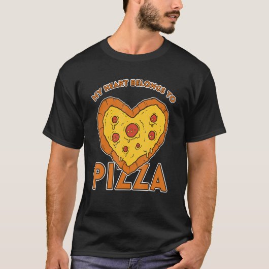 I Love Pizza Heart Valentines Day_4 Tシャツ (正面)