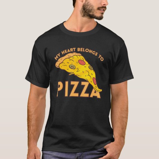 I Love Pizza Heart Valentines Day_5 Tシャツ (正面)