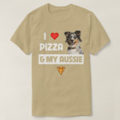 I Love Pizza & My Aussie Dog Lover Gift Australian Tシャツ (デザイン正面)