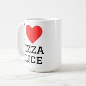 I love pizza slice コーヒーマグカップ (正面左)