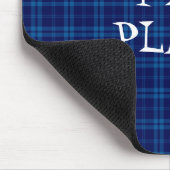 I Love Plaid 王室の – 青 マウスパッド (コーナー)