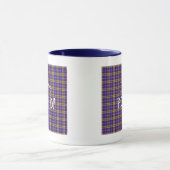 I Love Plaid – 青 マグカップ (中央)