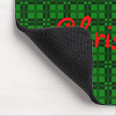I Love Plaid - Christmas Green マウスパッド (コーナー)