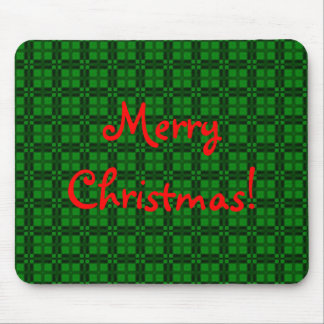 I Love Plaid - Christmas Green マウスパッド
