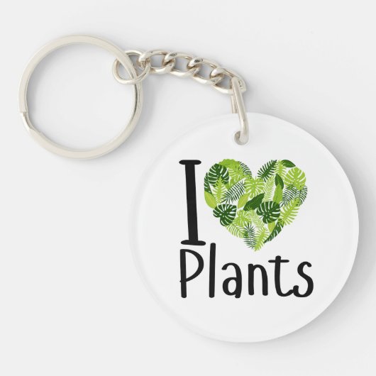 I Love Plants Keychain キーホルダー (正面)