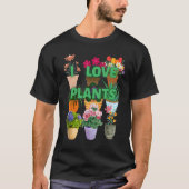 I love plants Many Pots Tシャツ (正面)