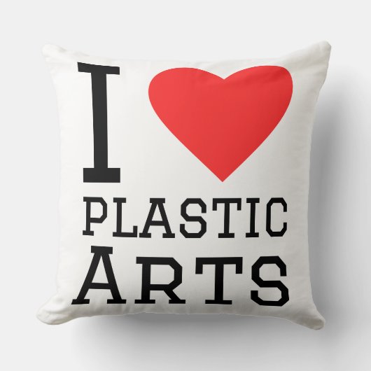 I love plastic arts  クッション (正面)