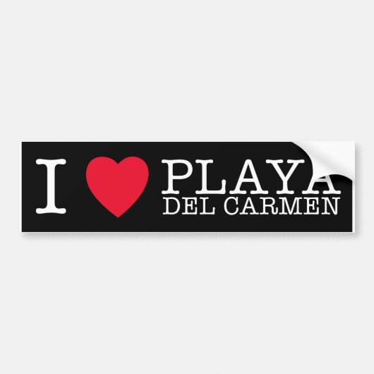 I love Playa del Carmen バンパーステッカー (正面)