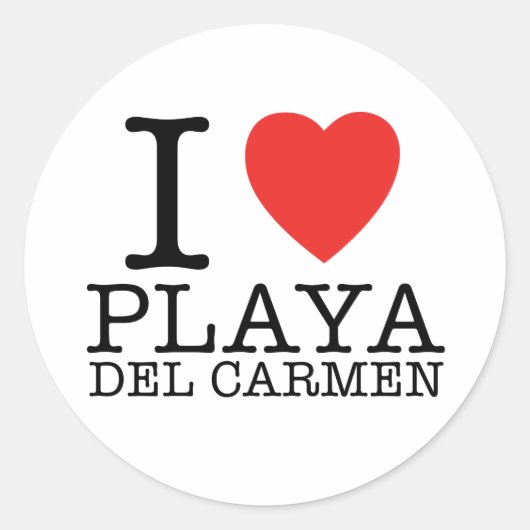 I love Playa del Carmen ラウンドシール (正面)