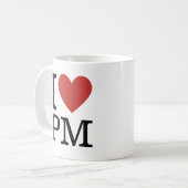 I ❤️ Love PM - Product Management MAG コーヒーマグカップ (正面左)