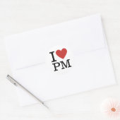 I Love PM ❤️ Project Management Staff カスタム ラウンドシール (封筒)