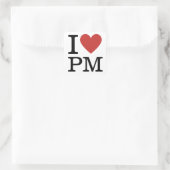 I Love ❤️ PM - Project Management STICKER スクエアシール (バッグ)