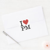 I Love ❤️ PM - Project Management STICKER スクエアシール (封筒)