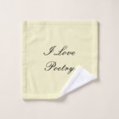 I Love Poetry Bath Towels (Cream & Black) バスタオルセット (ウォッシュタオル)