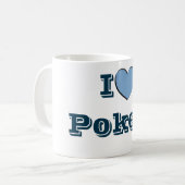 I Love Poker コーヒーマグカップ (正面左)
