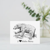 I Love Polar Bears ポストカード (スタンド正面)
