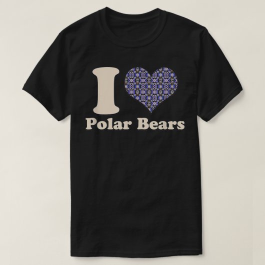 I Love Polar Bears Retro Tシャツ (デザイン正面)